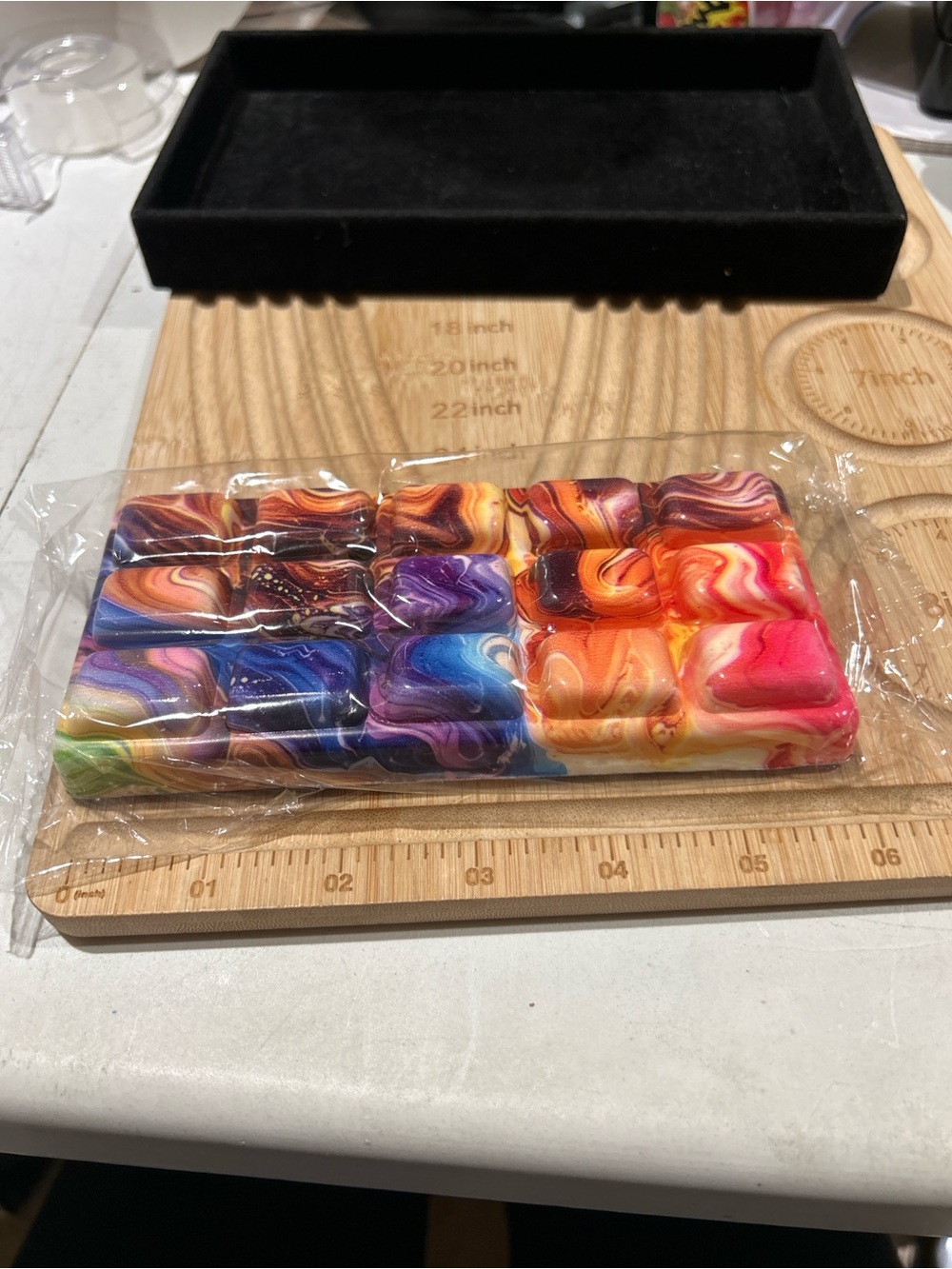 Tie dye chocolate bar squishy